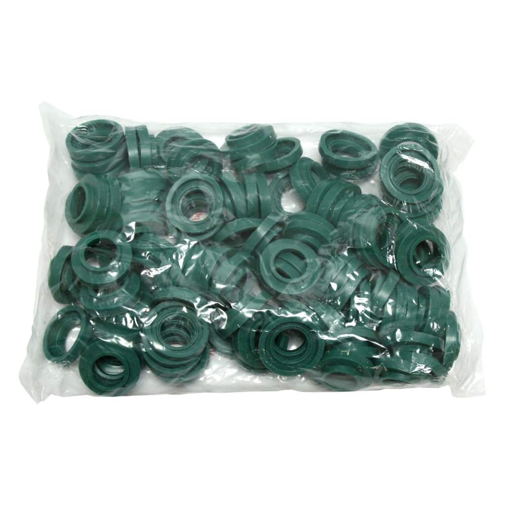 LiteSource 09100 - Green C9 Intermediate Screw (E17) Base Christmas Socket O-Ring (100 pack)