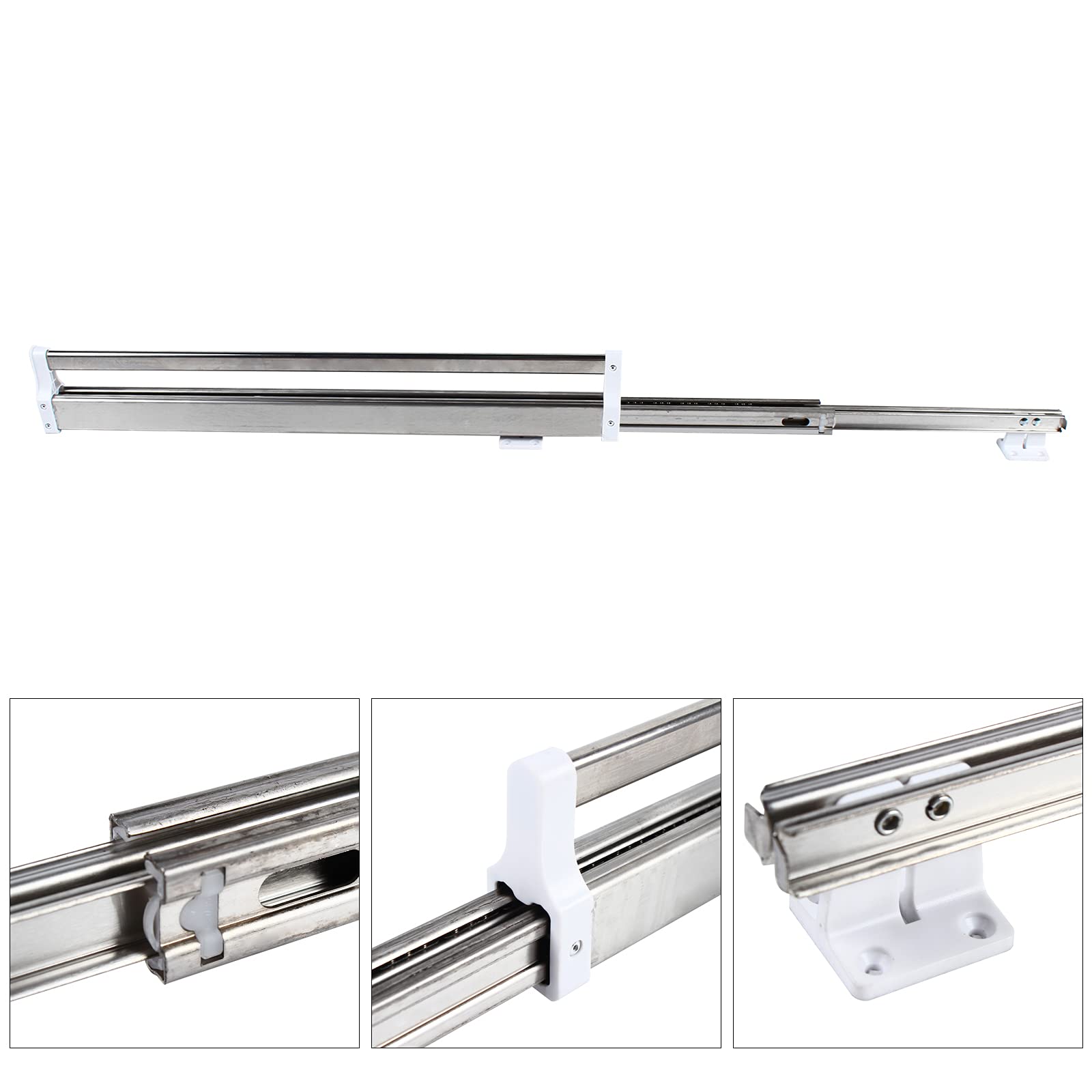 Gancio Estensibile Per Pantaloni In Acciaio Inox 201 – Salvaspazio Da Armadio, 110 Cm, Portata 25 Kg - 2