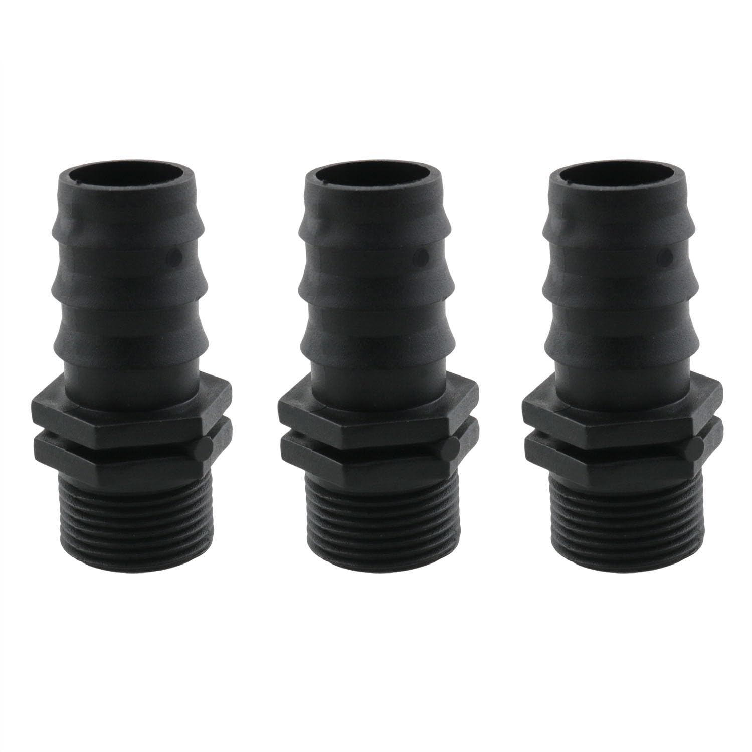 HJGarden 6 raccordi per tubi in PVC da 25 mm a 3/4 di pollice, connettore maschio MNPT maschio per tubo filettato in PVC
