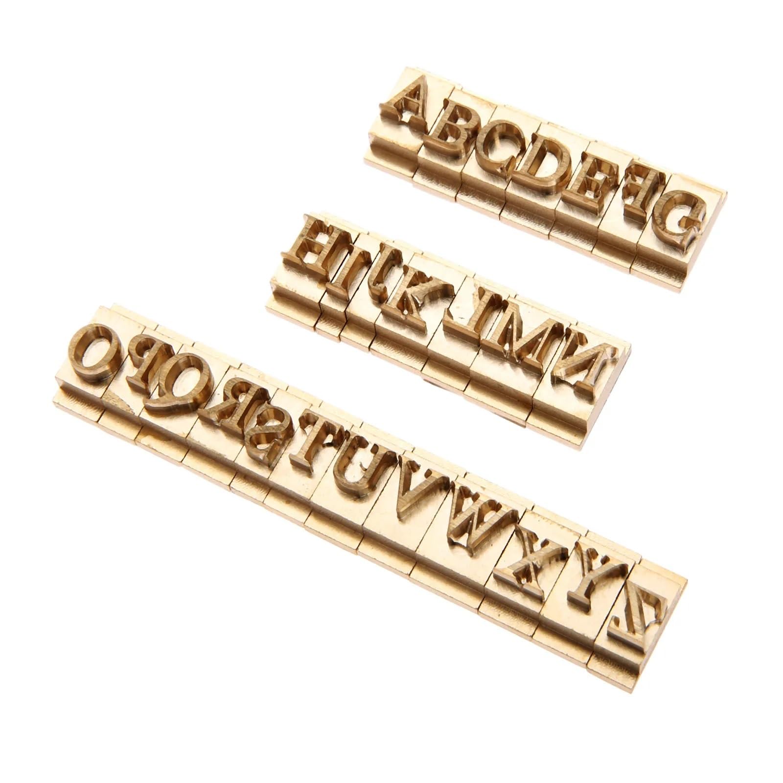 26 Pezzi/Set di stampi for timbri in Ottone Dorato con Lettere maiuscole, Strumento for incisioni AZ, pressa for Ferro, timbratura di Pelle/Legno/Torta Artigianale