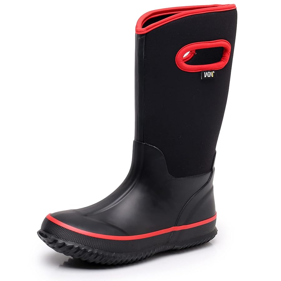 Amazon.com | WTW Kids Rubber Rain Boots - Neoprene Insulated