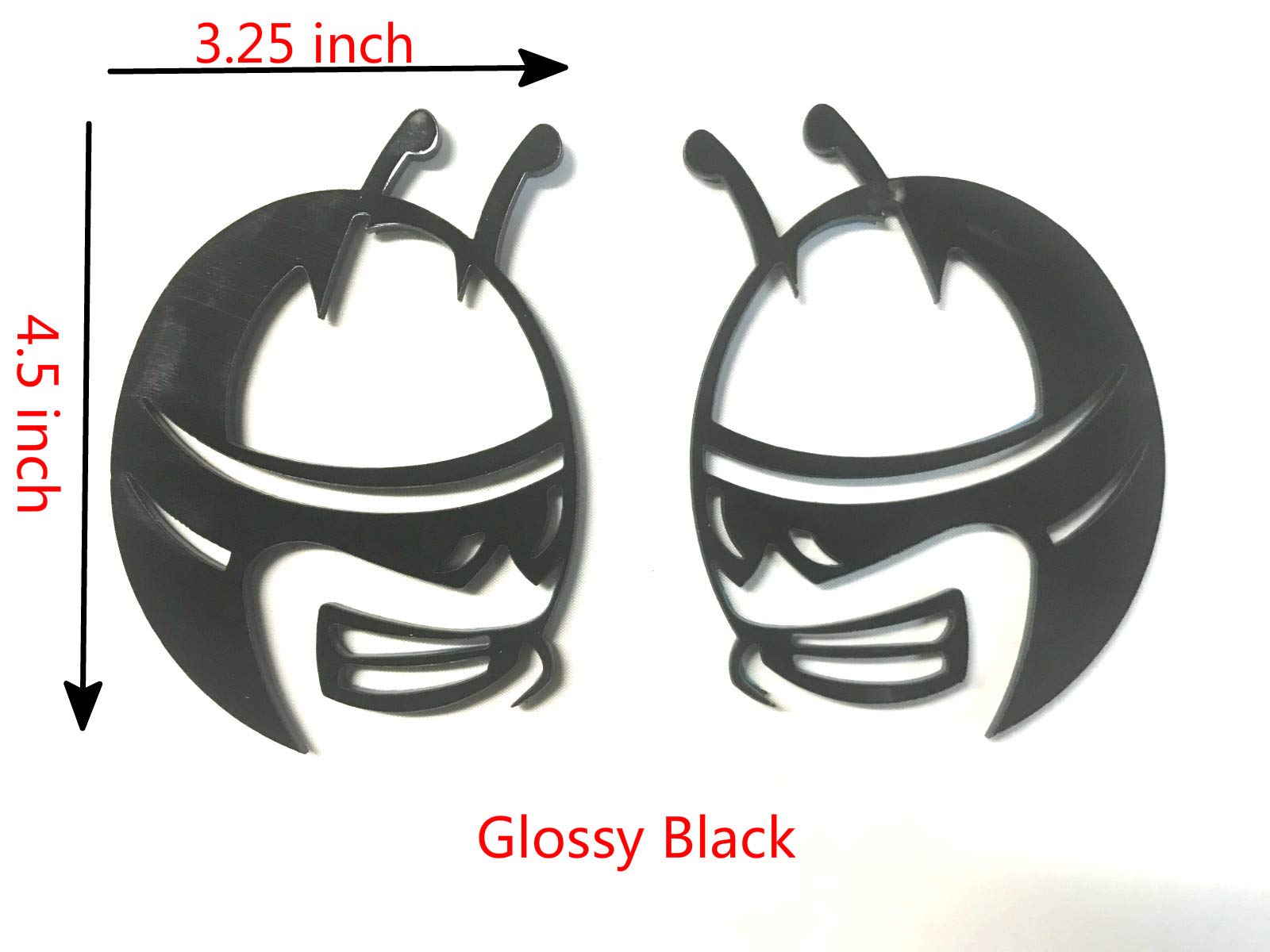 BooboD-S2OB Pair Challenger Charger Scat Pack Super Bee Large Size Emblem Badges (Glossy Black)