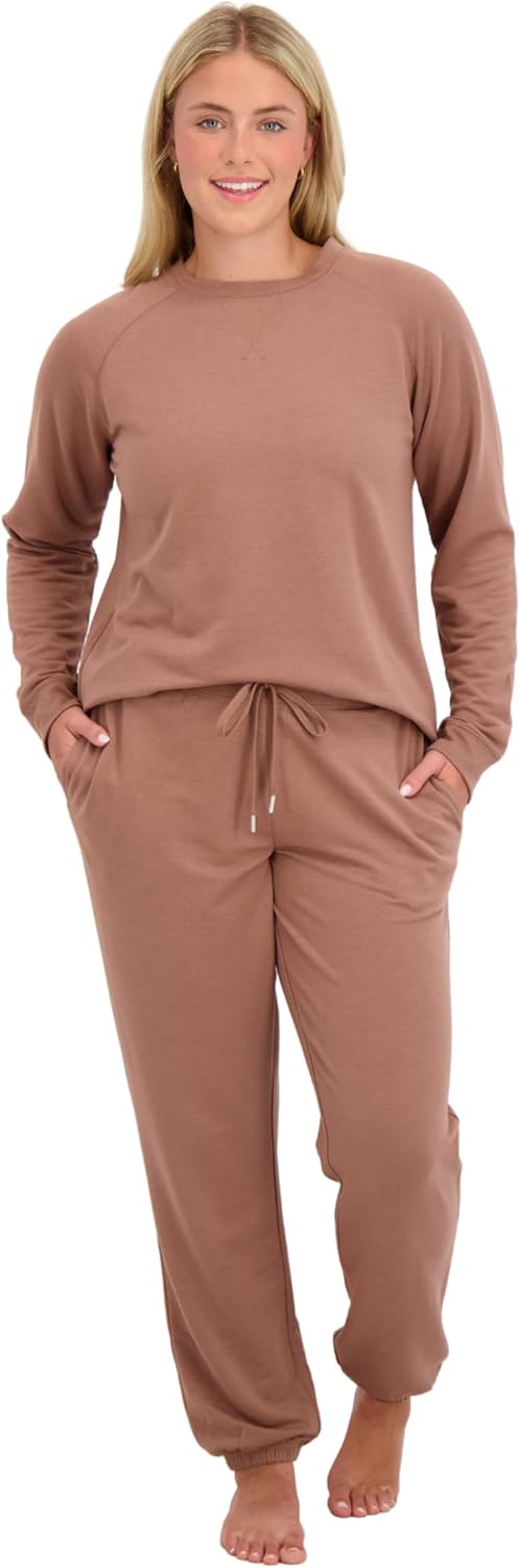 Blush by Us Angels 2 Piece Jogger Lounge Set for Women | Women's Travel Sweatsuit - Lightweight, Cozy Loungewear