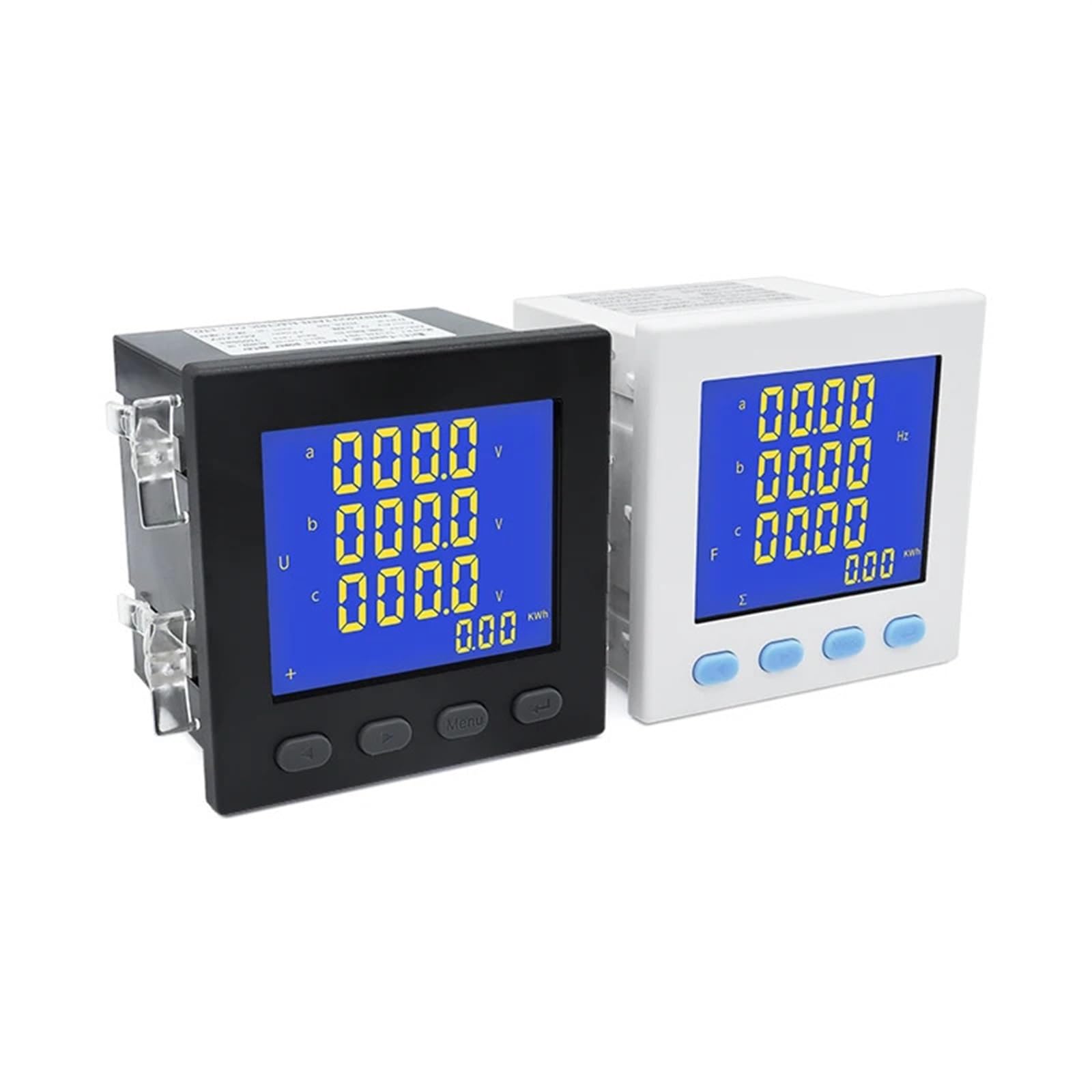 Contatore di consumo multifunzionale trifase 3P3L 3P4L 96 * 96mm AC220V LCD Display digitale Contatore di energia Wattora con CT 1 pz(Black 100A 5A)