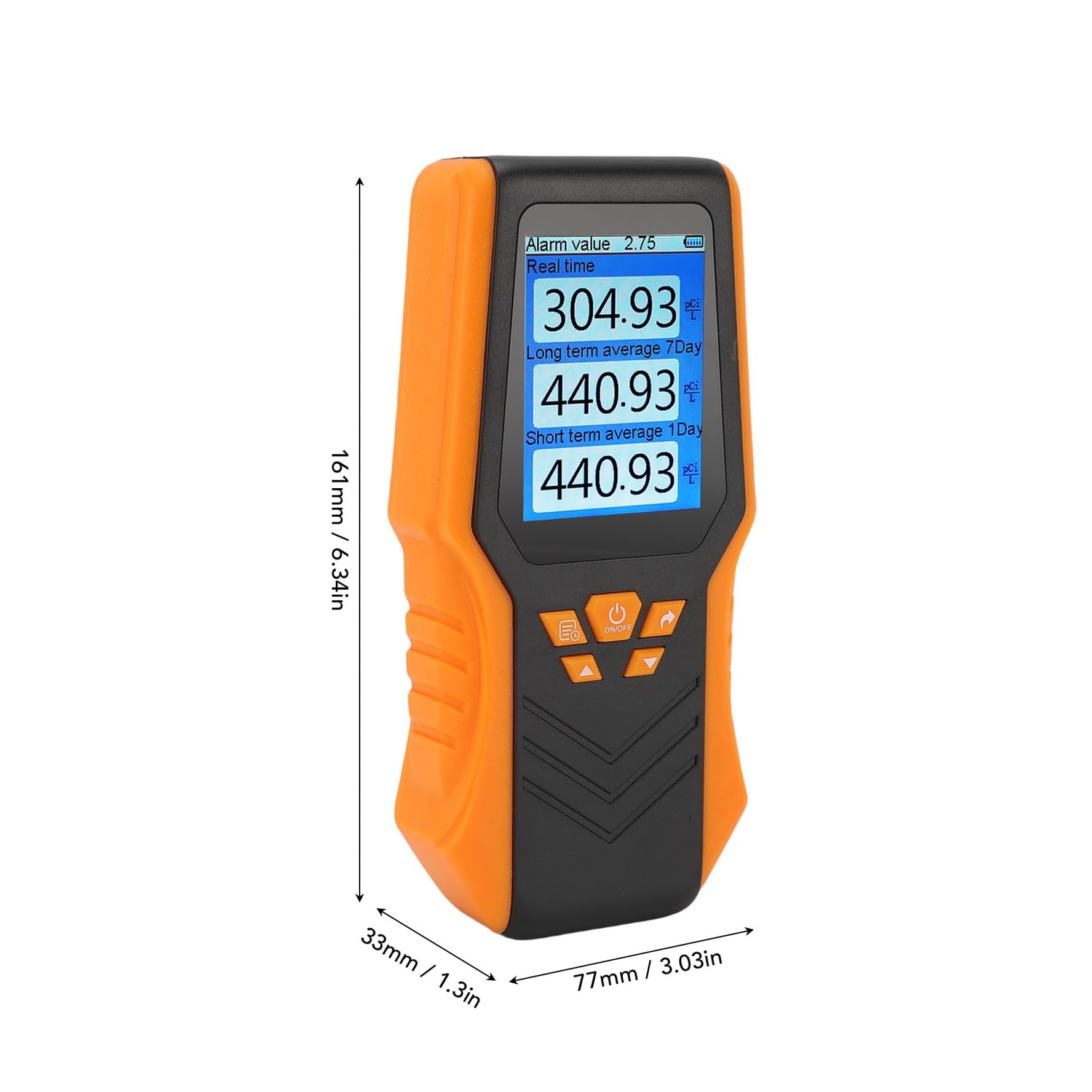 Detector de Gases, Detector de radón con Pantalla LCD, Prueba, Detector Aire for el hogar y la Escuela
