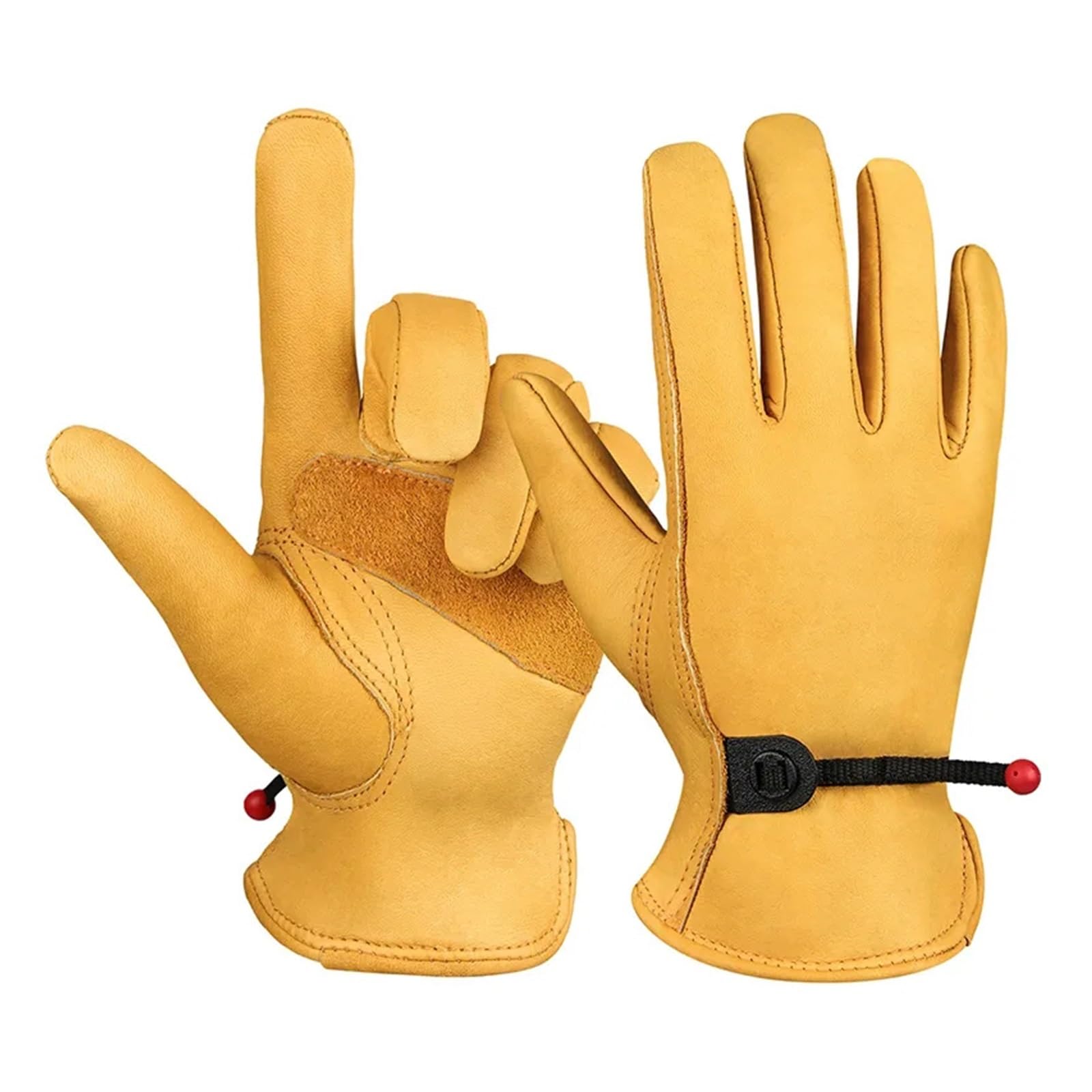 Genérico Guantes de trabajo for soldar, palma seguridad, protección for jardín, reparación mecánica, resistente al desgaste, 1 par(L)