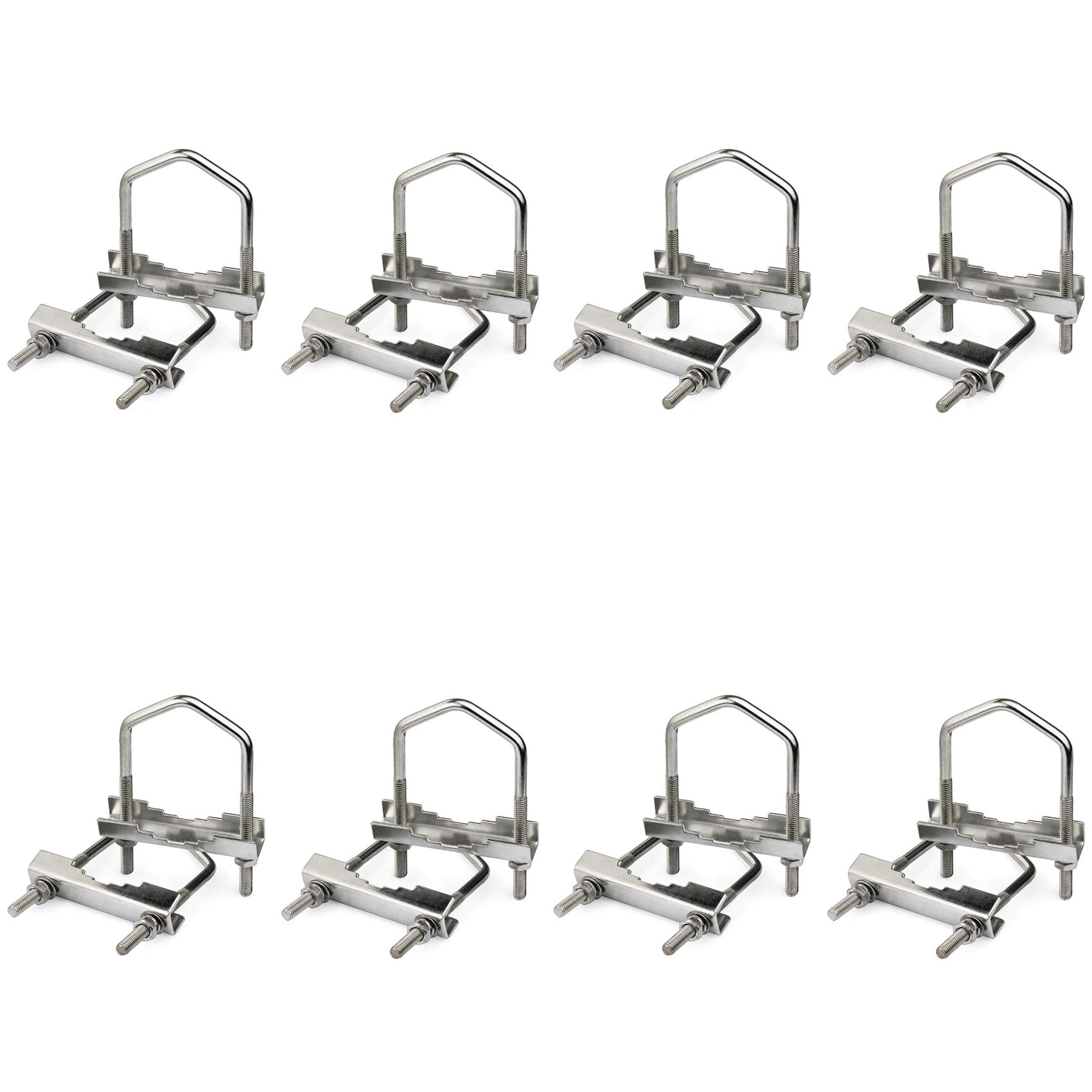 Jnchdghwa As Shown Wifi Antenna Mast -Over Bracket Kit U-Bolt Clamp Mounting Hardware 16Pcs For Wifi Antenna, Lora Antenna
