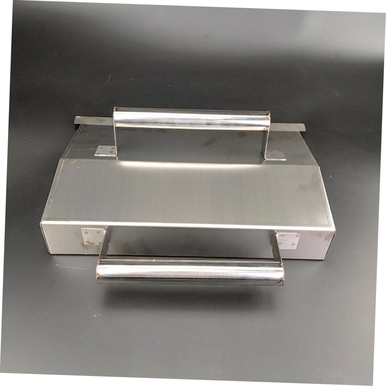 Cazzuola per Finitura Calcestruzzo in Acciaio Inox Argento | Forma Unica, Presa Comoda, Alta Robustezza, per Lisciare Pareti e Lavori di Finitura Uso Ripetuto