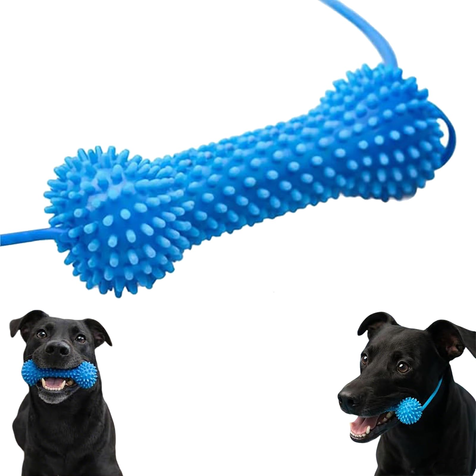 Kryilut Dual-Action Canine Dental Prop, Dog Dental Chew Toy for Easier Teeth Brushing, Teeth Cleaning Tools for Dogs, Reusable Dental Chews for Small, Medium and Large Dog (1pc)