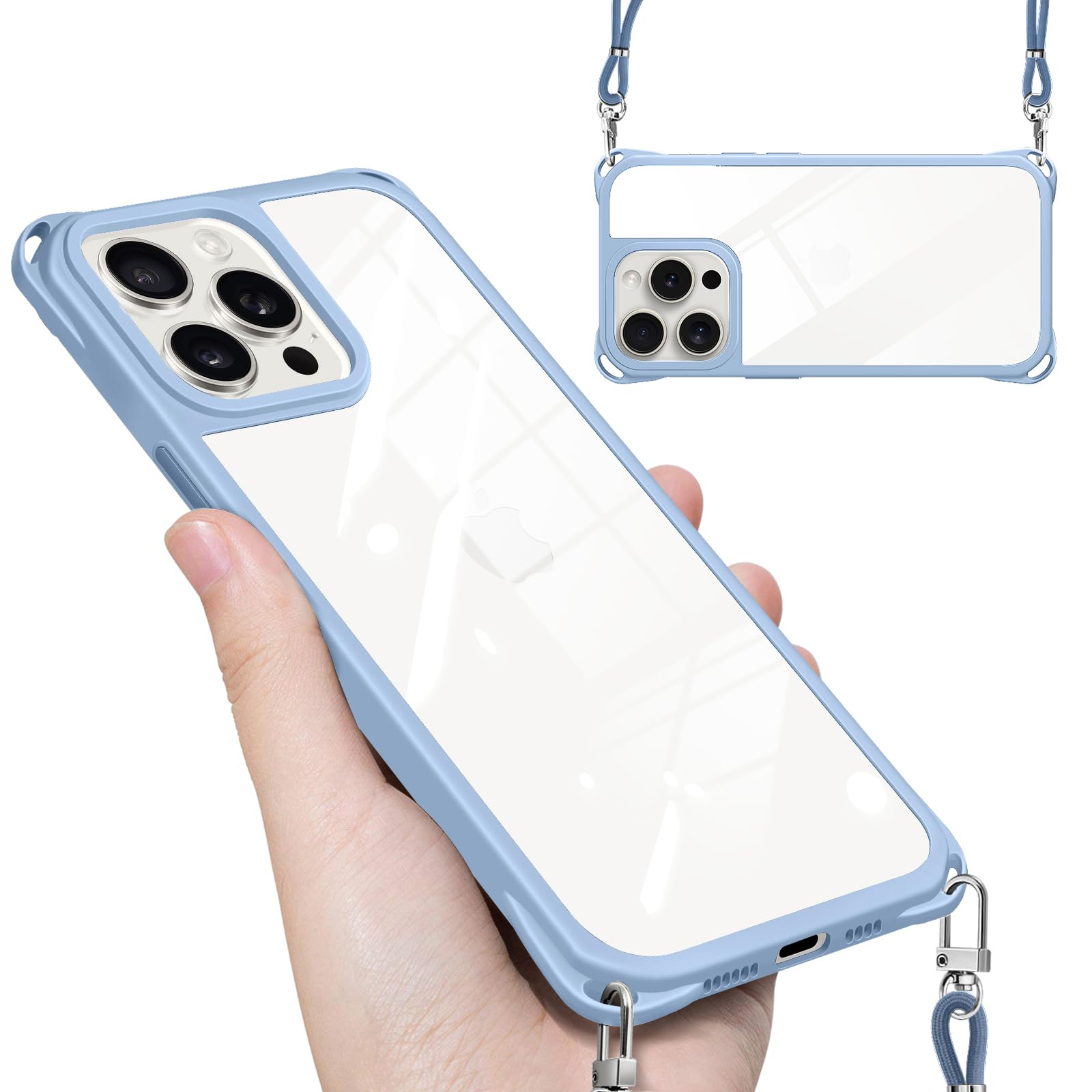 Amazon.co.jp: iPhone16 Pro 用 ケース クリア ショルダー ストラップ