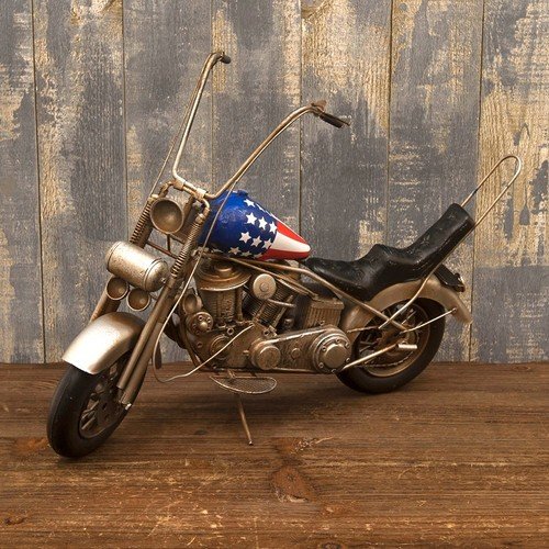 ブリキのアメリカンバイク ミニチュア 約全長40cm 楽天市場】アンティーク調 アメリカンバイク (ブロンズカラー