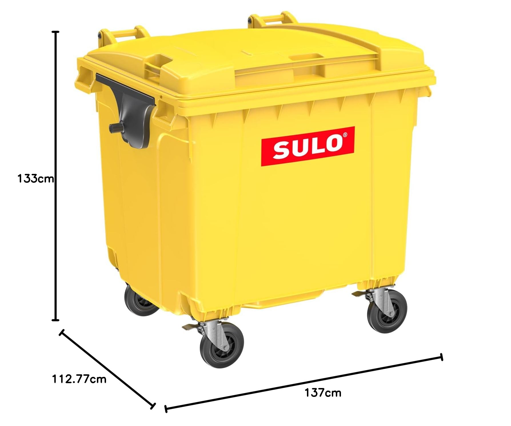 Sulo CITYBAC Müllcontainer 1100L Flachdeckel Gelb RAL1018