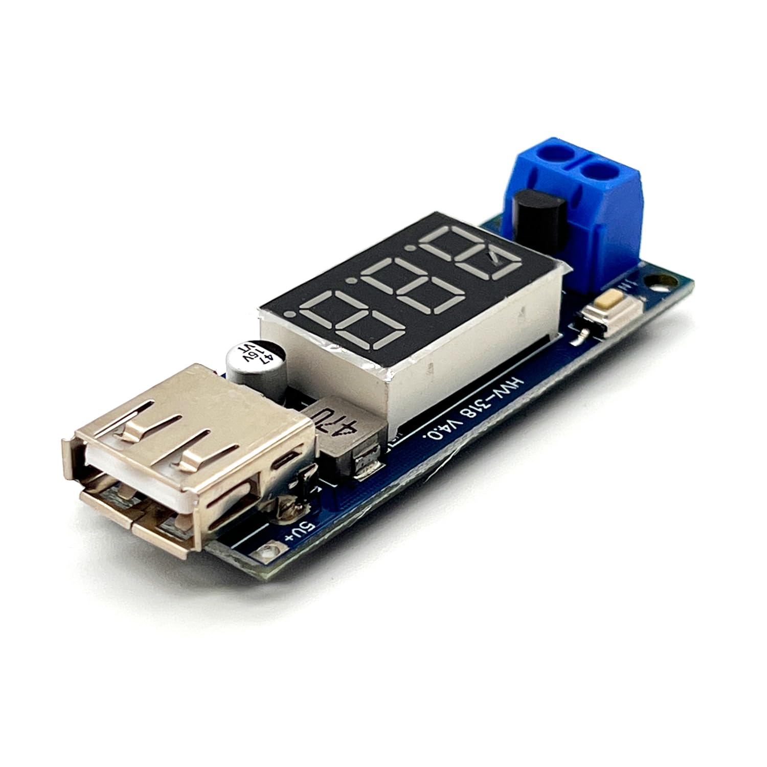 MustpointUSB Charger DC-DC Step Down Buck Converter DC 4.5-40V 5V 2A Voltmeter Module