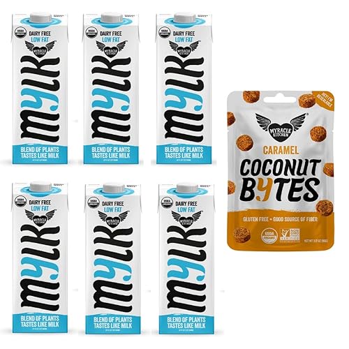 Myracle Kitchen - Mezcla orgánica de cáñamo coco anacardo y leche de avena - 32 onzas paquete de 6 - Con un paquete gratuito de Myracle Kitchen