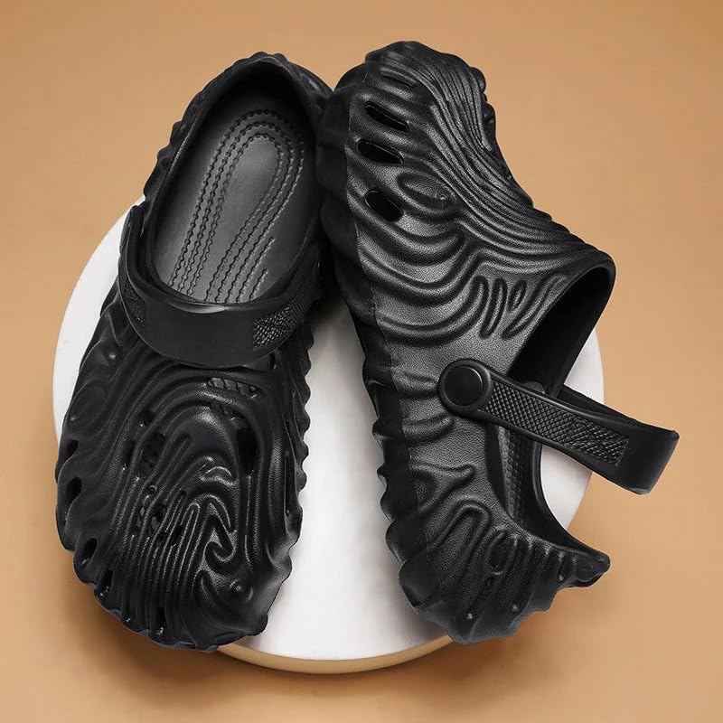 Image of Unisex Slip-On Wave Design Pattern Clogs