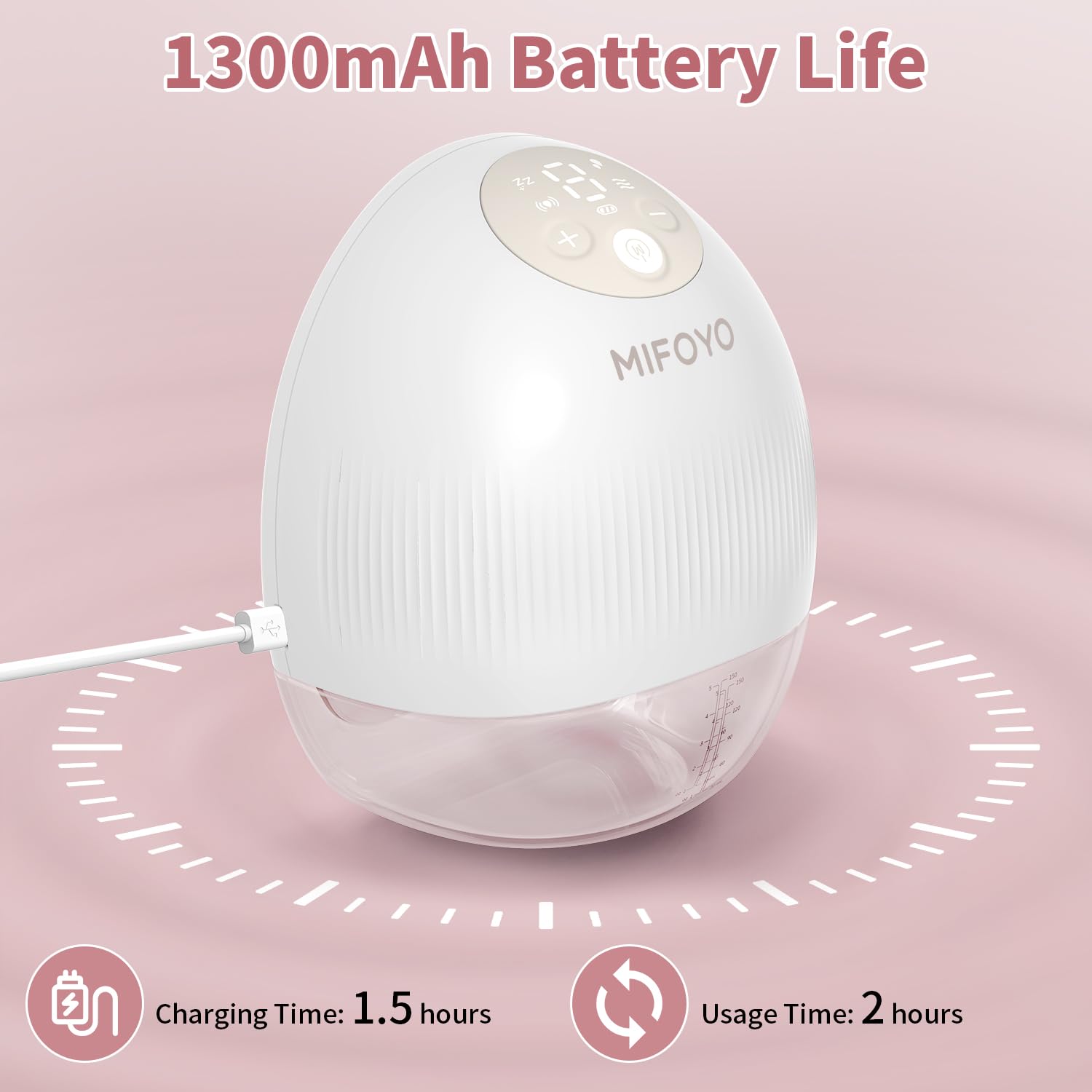 Breast Pump Wearable Breast Pumping: Electric Breast Pumps Hands Free Breastfeeding Pumps with 4 Modes & 9 Levels - Rechargeable Milk Pump, Smart Display for Moms, 24mm 2 Pack