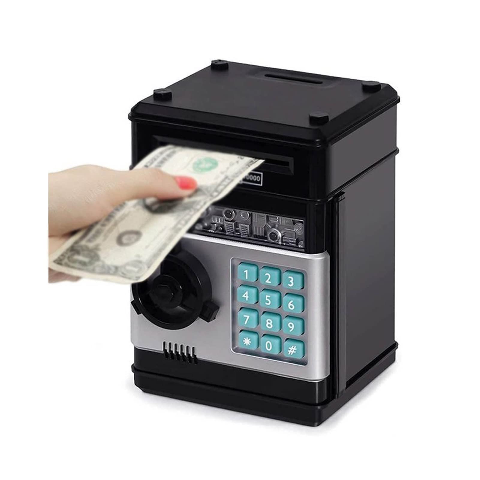 Amazon.co.jp: 現金引き出し電子貯金箱 ATM パスワード貯金箱現金コイン貯蓄ボックス ATM 銀行金庫自動預金紙幣貯金箱 :  ホーム＆キッチン