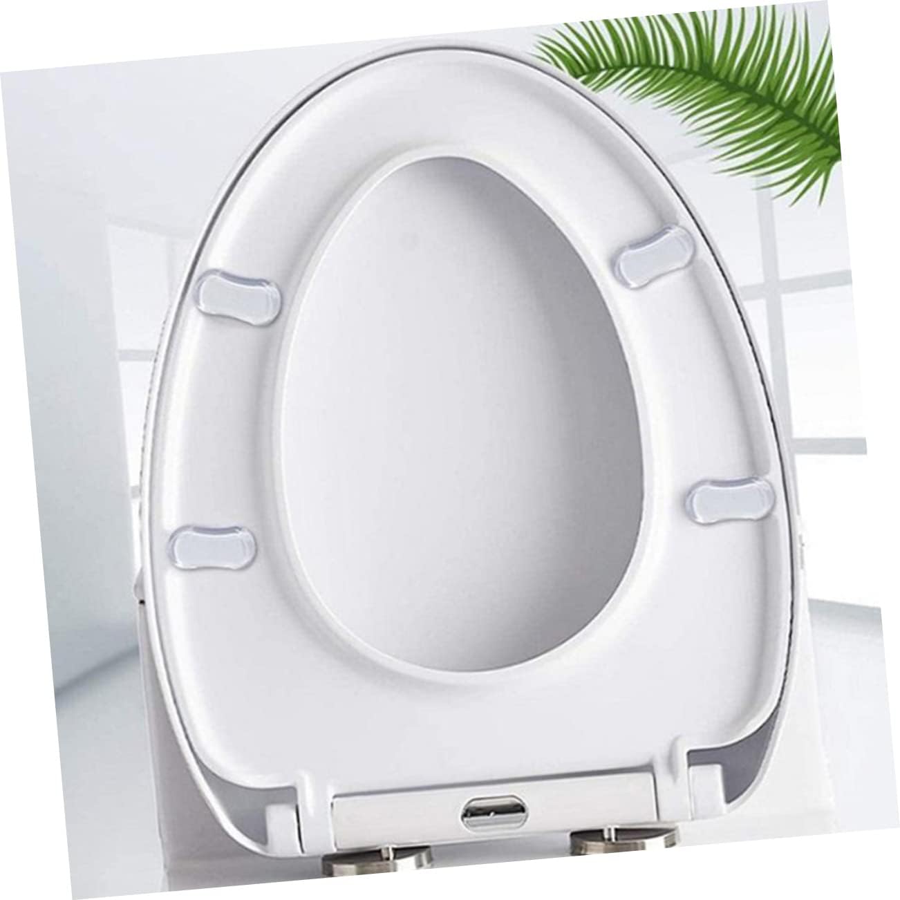 5pcs Toilet Seat Bumpers Silicone Pads Noise-Reducing Shock-Absorbing Furniture Bumpers for Cabinets and Doors