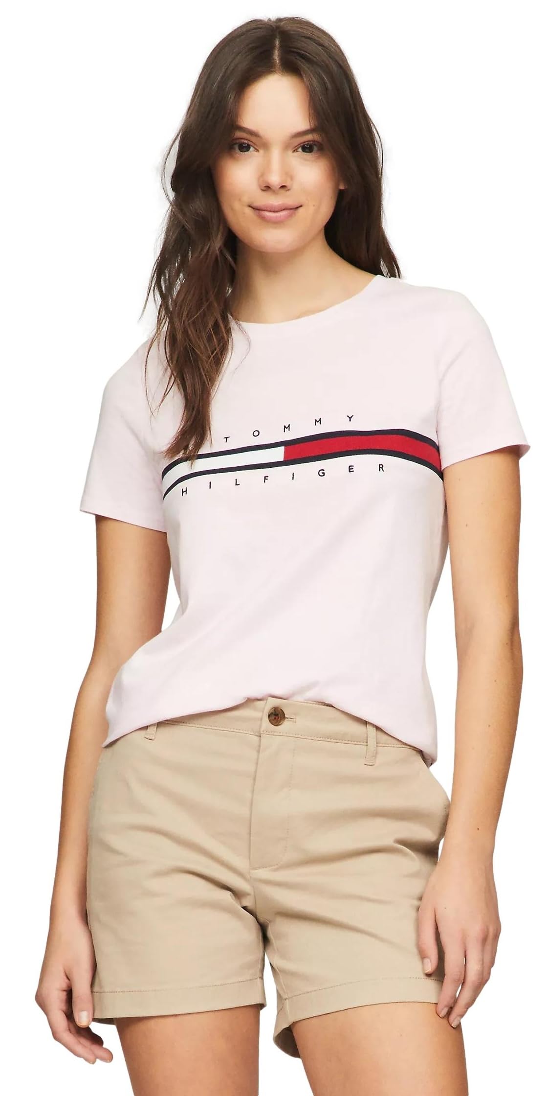 Tommy Hilfiger Camiseta Clasica Linea Big Logo para Mujer