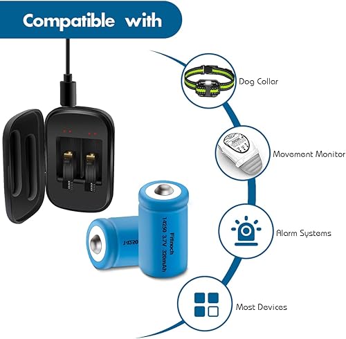 Miniatura 5 de TOPUSSE Batería recargable de 3.7 V 14250 paquete de 6 baterías de iones de litio 12 AA tamaño puede reemplazar la batería LS 14250, ER14250, 3 V