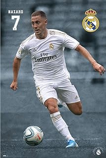Real Madrid - Soccer Poster (Eden Hazard) (Size: 24 x 36 inches)