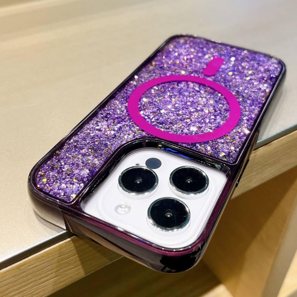 Coque iPhone 14 Plus Violette Pailletée pour Illuminer vos Soirées - 7