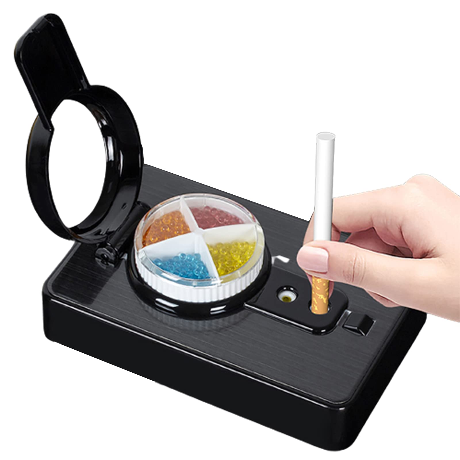 Bead Pusher Tool Capsule Filter Box Cigarette Explosion Pop-up Autofill Crushball Iced Beads with 600 Beads for Taste Lovers