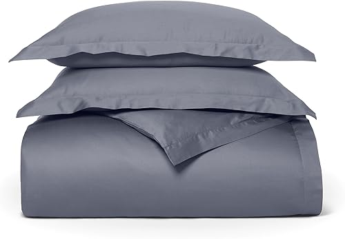 BOLL & BRANCH Signature - Juego de edredón con dobladillo tamaño KingCal King, Mineral, 100% algodón orgánico, 1 funda de edredón, 2 fundas de disponible en Yaxa Mexico