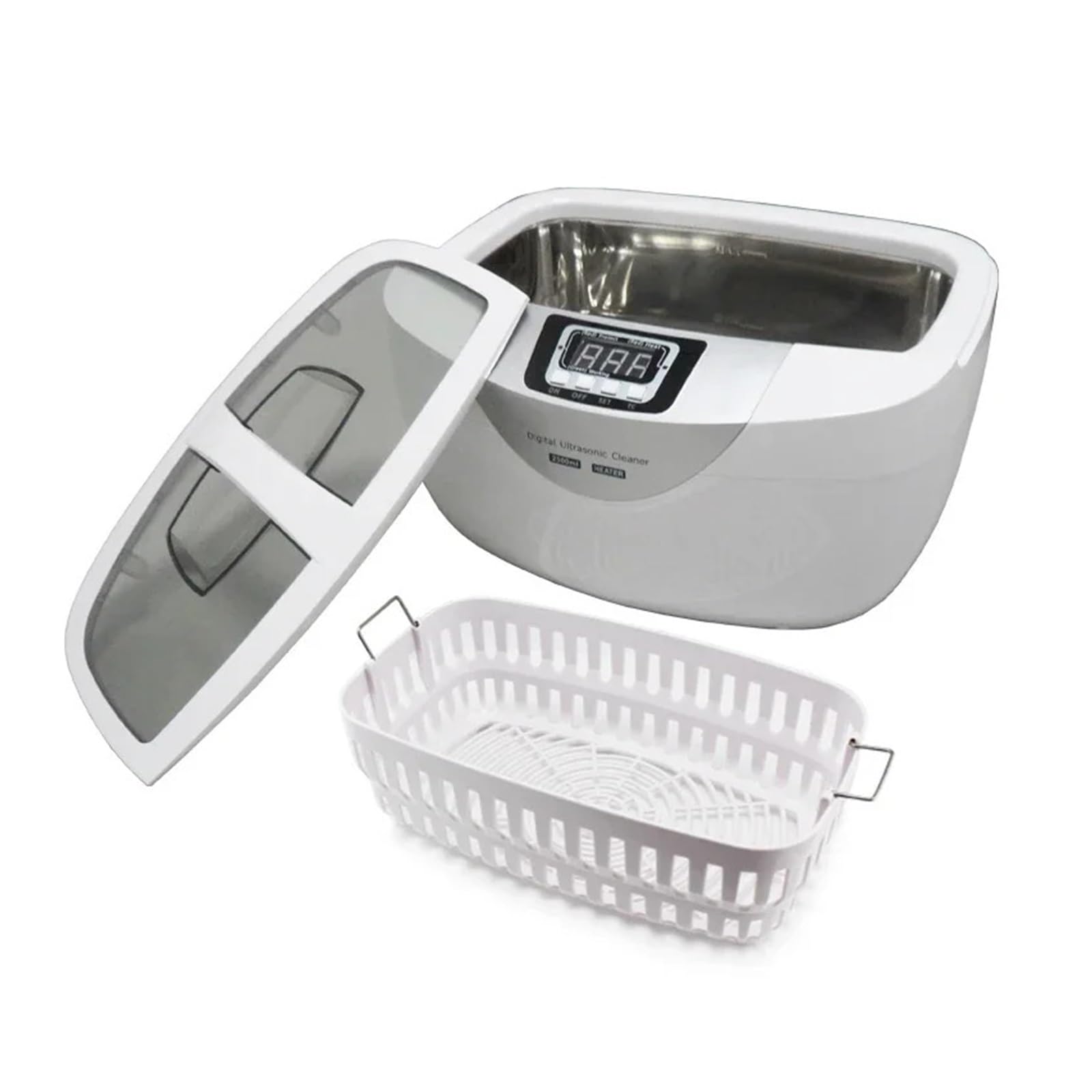 Limpiador ultrasónico Digital de 2,5 l, 60 W y 40 kHz for cestas, Joyas, Relojes, calefacción, silenciador, Limpiador ultrasónico de Verduras for baño.