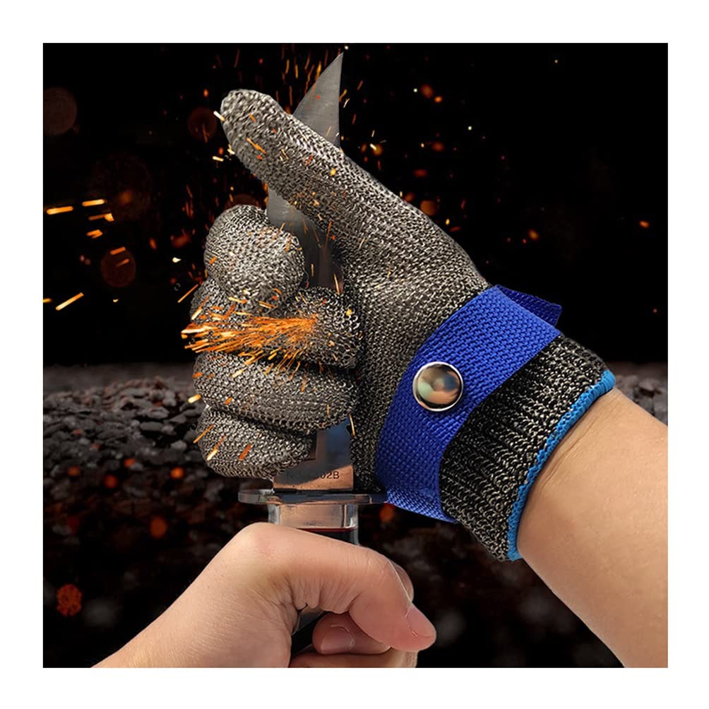 Aux Coupures À La Coupe, Gants Métalliques for Un Travail Sûr, for Boucher/Cuisson/Pelage Huîtres/Tranches De Mandoline, 2 Pcs (Size : XXL/27.5CM)