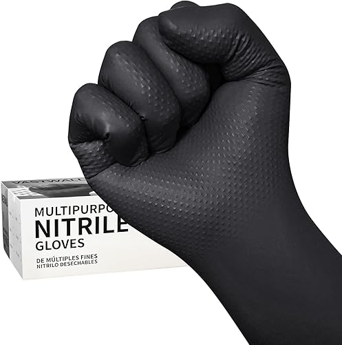Guantes desechables sin látex, guantes de nitrilo de 8 mil, guantes resistentes utilizados para industrial, seguros para alimentos, guantes de