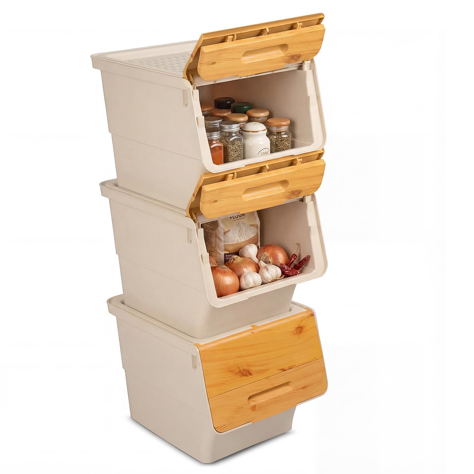 Amazon.com: Giantex Plastic Stackable Storage Bins with Lids