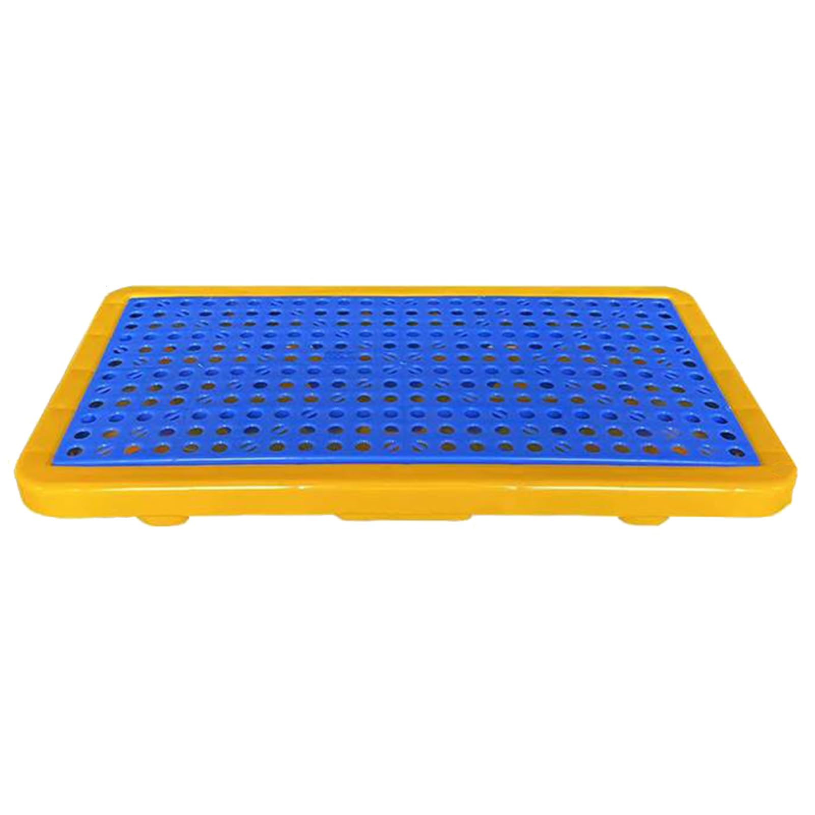 GYEQXKT Oil Spill Containment Tray, Leakproof Polyethylene Platform with Drain Outlet, Anti-Slip Spill Platform for Garage & Factory, Modular Spill Pallets for Paint Buckets