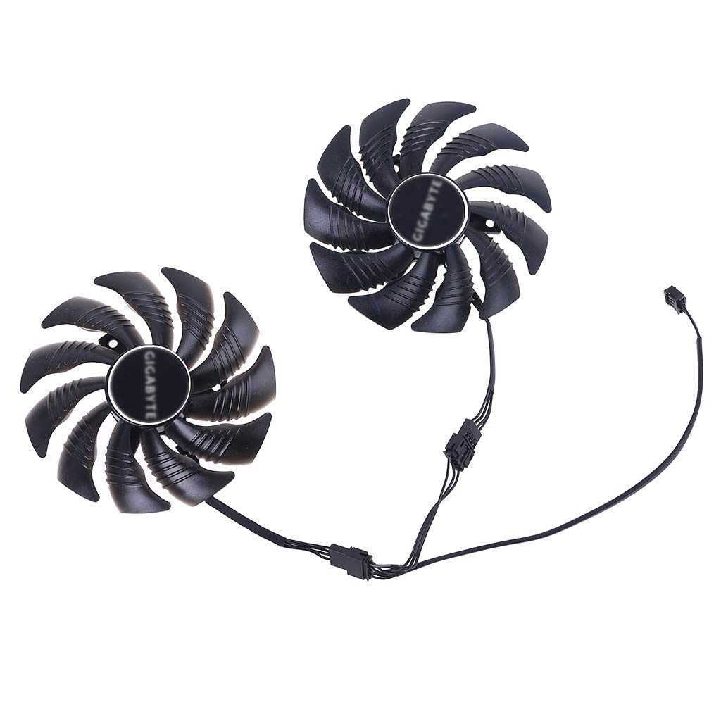 Ocobudbxw Radiador de computadora 88mm PLD09210S12HH ventilador de enfriamiento de 4 pines para tarjeta gráfica Gigabyte GeForce GTX 1660