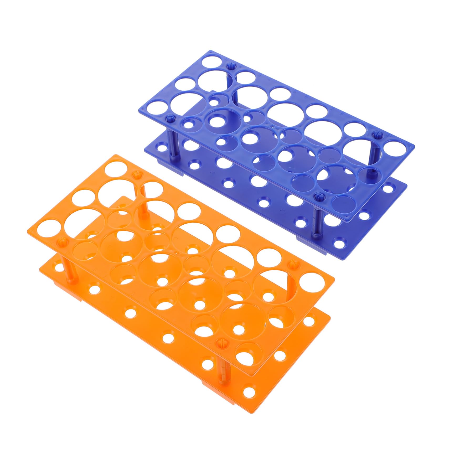 HOMOCONO 2pcs Rack Lab Tube Racks Chemistry Test Tube Holder 28 Well Tube Racks Holder Supplies Test Tube Holder Chemistry Tube Rack Holder Plastic