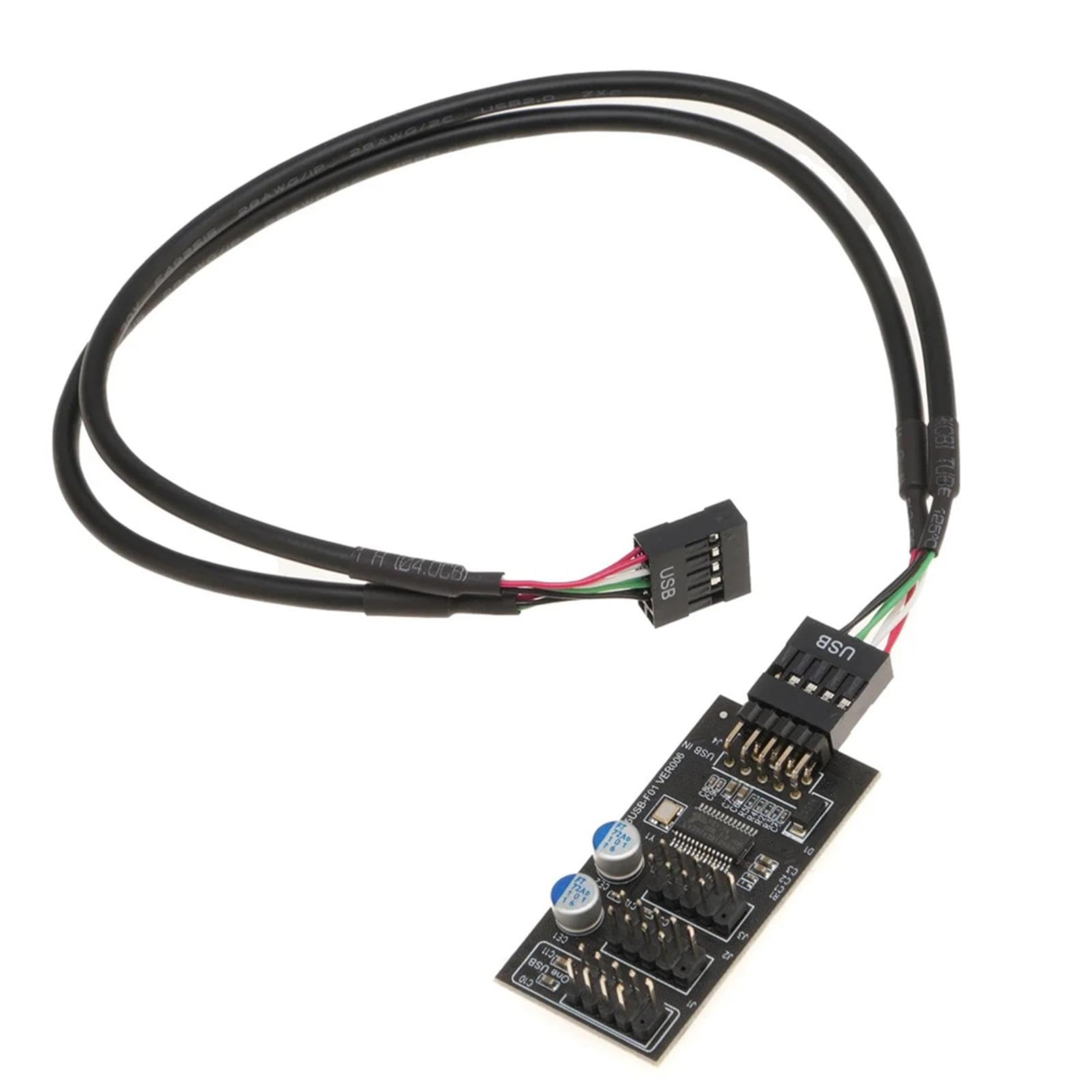 CALANDIS™ Motherboard USB 2.0 9Pin Header 1 to 3 Extension Hub Fan Led Connector Cable | USB Cables, Hubs & Adapters | Computer Cables & Connectors-picture-14