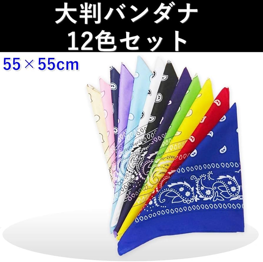 2bro. バンダナ3枚セット Amazon｜(アウプル) バンダナ 12色 12枚 セット 大判 ランニング