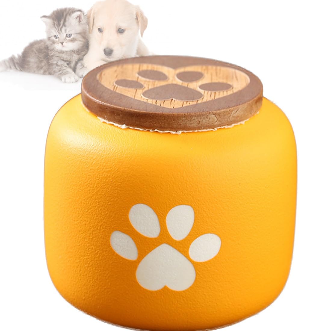 pet ashes urn, Cute Keepsakes Urns For Ashes, Cremation Urn For Pet Cat Dog, Handmade Ceramic(Yellow)