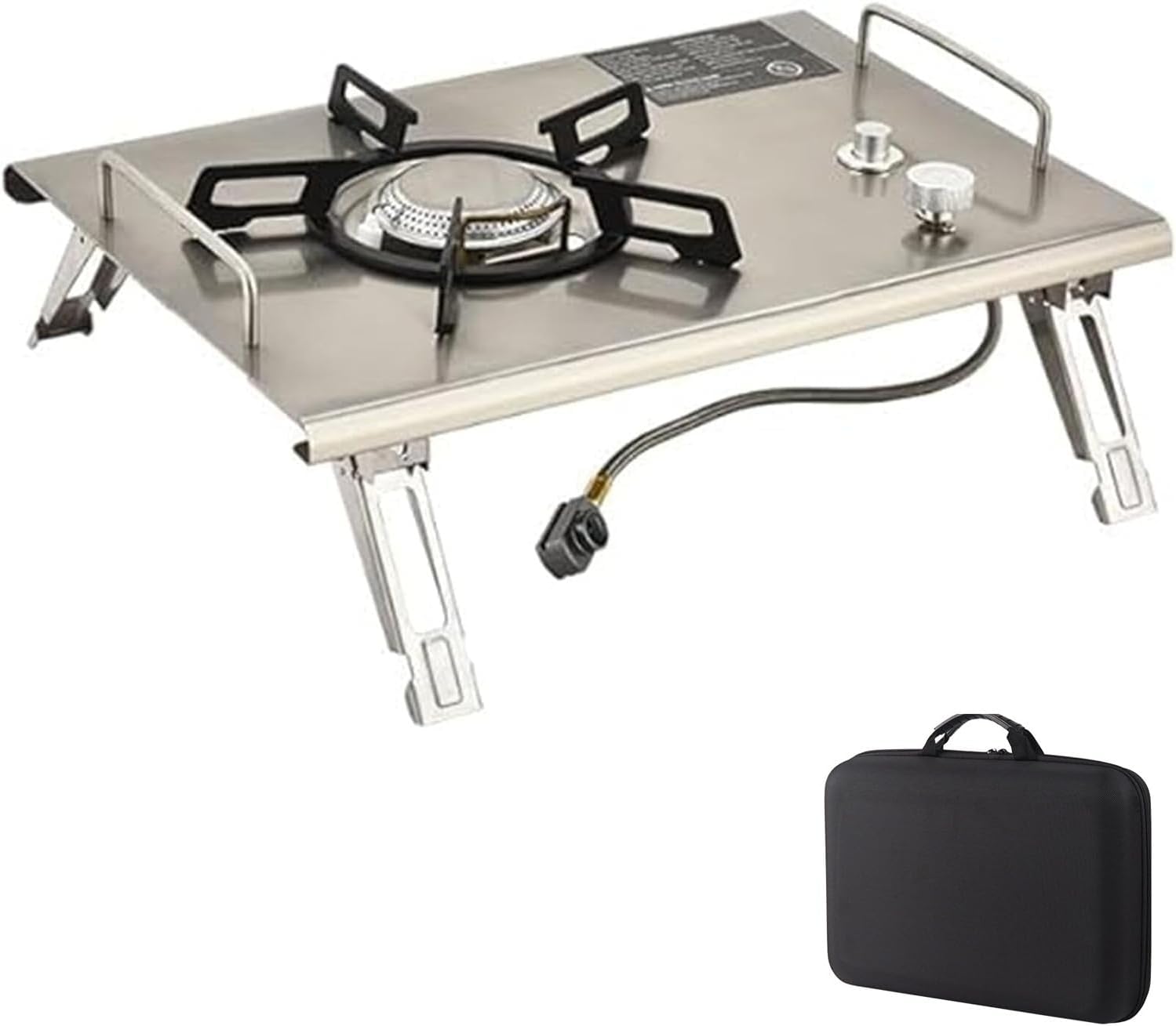 Amazon シングルバーナー 折りたたみ式 4000W/4500Wのハイパワー304 ステンレス鋼 IGT フラットバーナー アウトドア コンパクトバーナー 超軽量 キャンプストーブ