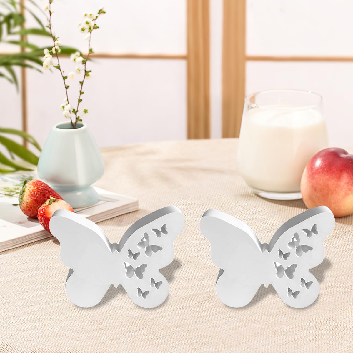 Stampi Silicone A Farfalla 2 Pezzi - Per Candele, Saponi, Resina, 12x9cm, Fai Da Te - Foto 8