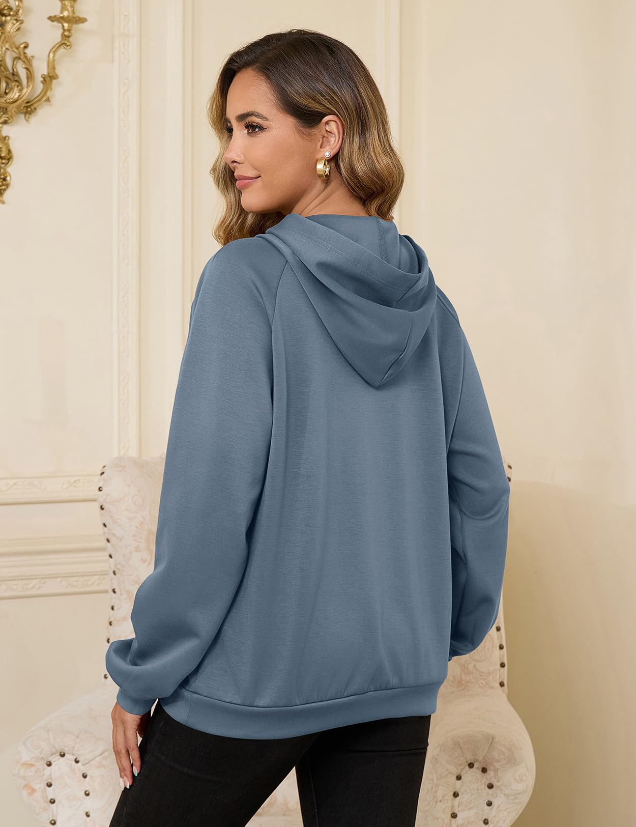 Bhome Still-Sweatshirt mit versteckten Reißverschlüssen, Umstands-Brustpump-Top, Kängurutasche