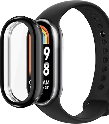 Miniatura 5 de Funda compatible con Xiaomi Band 8, funda rígida de policarbonato con protector de pantalla antiarañazos, a prueba de golpes, funda protectora para