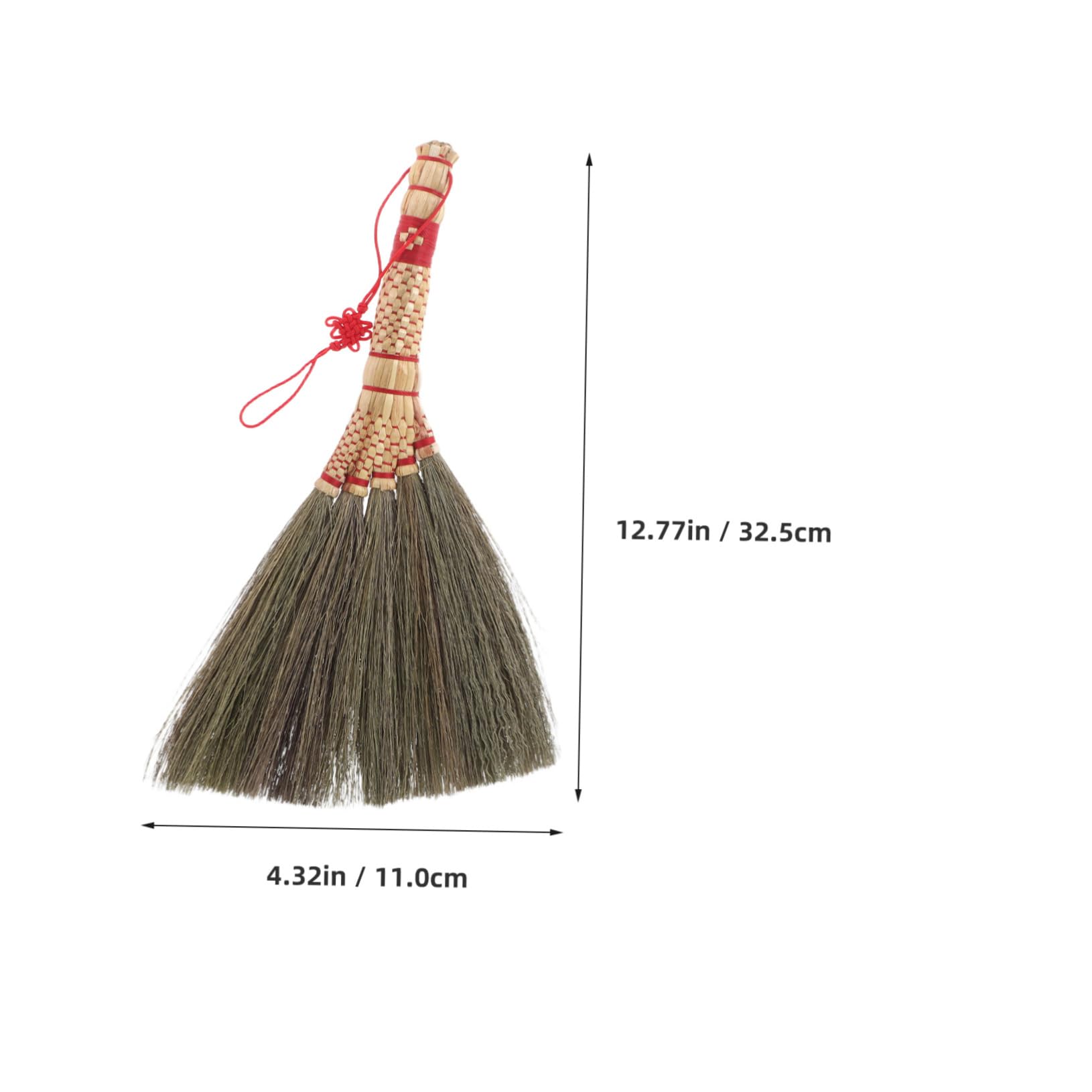 SEWOART Compact Grass Desktop Broom Lightweight Handheld Sweeper for Efficient Cleaning of Desktops Balconies and Tables Handmade Mini Brush for Versatile Household Use