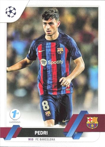 2022-23 Topps UEFA Club Competions 1st Edition #136 Pedri FC Barcelona Soccer Official Trading Card of Soccer