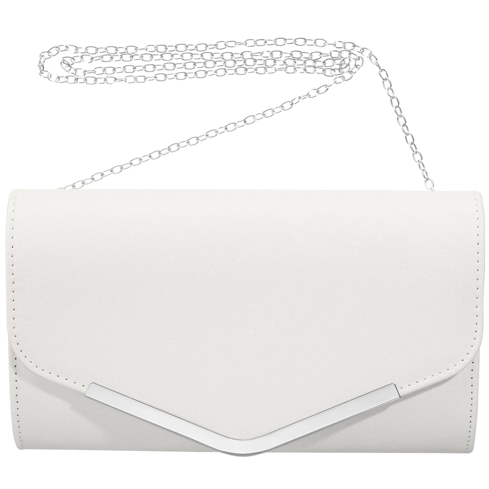 Sac à main blanc avec chaîne fin de soirée chic pour mariages - 8