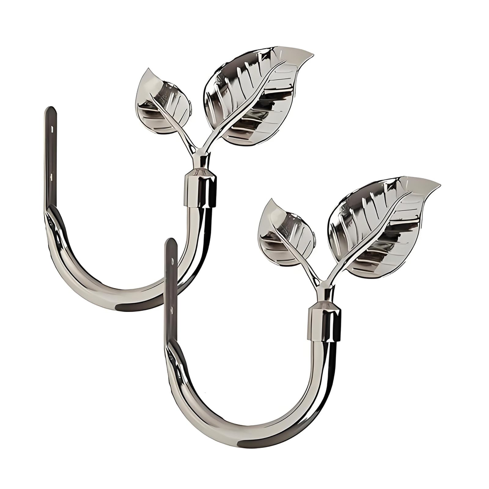 Tsophreniq Curtain Tiebacks Leaves Shape Curtain Wall Hook Drapery Pull Backs Curtains Holdbacks Curtains Holders for Home Leaves Shaped Hooks Holdbacks