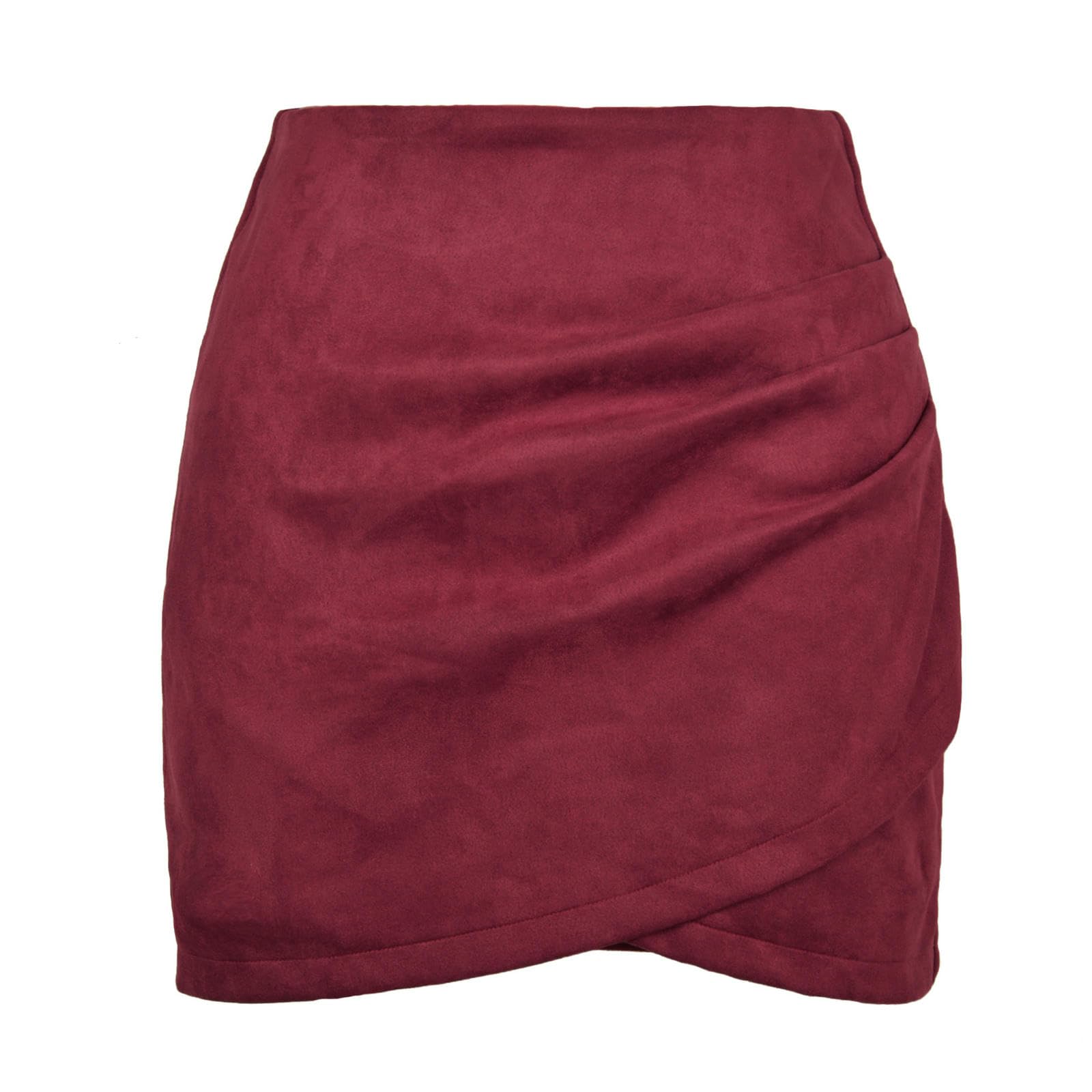 Gonna Donna Gonna Corta con Cerniera Irregolare A Pieghe Incrociate Nuova Moda da Donna Gonna Attillata da Ufficio-j-l