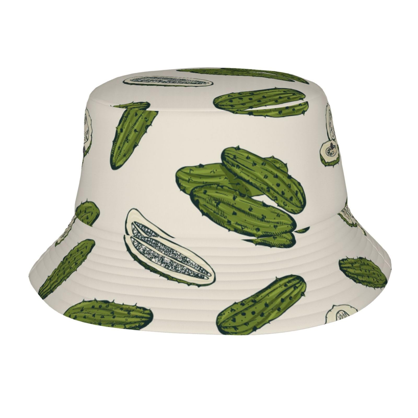 Gkmaolt Unisex Pickle Cucumbers Funny Bucket Hat For Men Women Fashion Fishing Hat Fisherman Sun Caps Headwear For Outdoor Summer Travel Hiking Beach, Large-X-Large