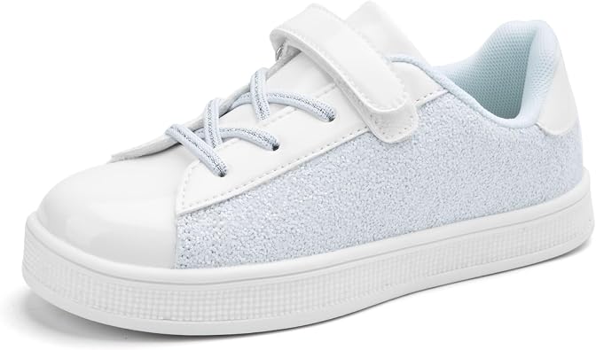 UUBARIS Girls Fashion Sneakers with Sequins - Glitter Bling Tennis Shoes for Kids | Princess Party Walking Shoes