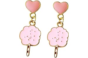 Cotton Candy Heart Earrings: Sweeten Your Style with Y2K Charm
